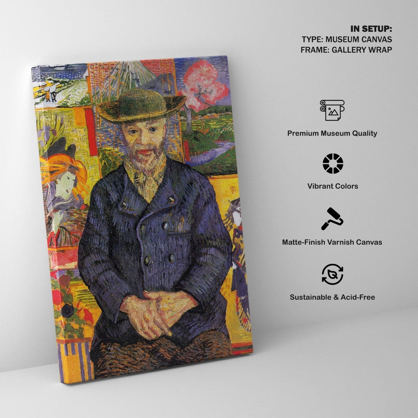 Van Gogh portrait of pere, Vincent Van Gogh Painting