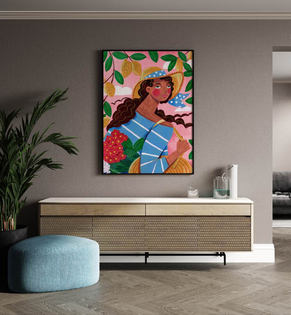 WOMAN IN ITALY  , PORTRAITS & FIGURATIVE ILLUSTRATIONS