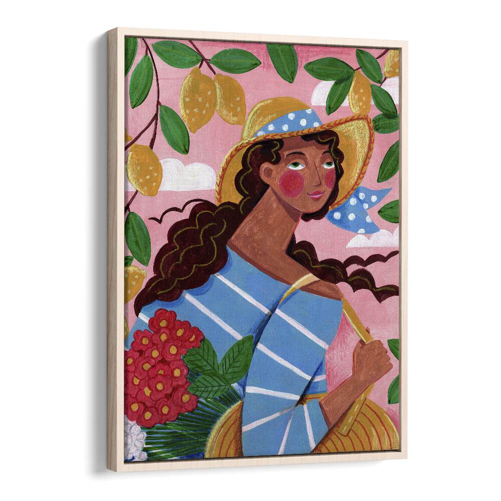 Colorful portrait of a woman in Italy, embracing the Amalfi Coast charm in vibrant hues. WOMAN IN ITALY, PORTRAITS.