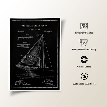 Chalk Rigging for Vessels, Blueprint Patent Art