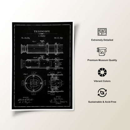 Chalk Telescope, Blueprint Patent Art