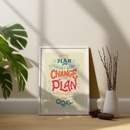 Change the plan, not the goal, Motivational Poster