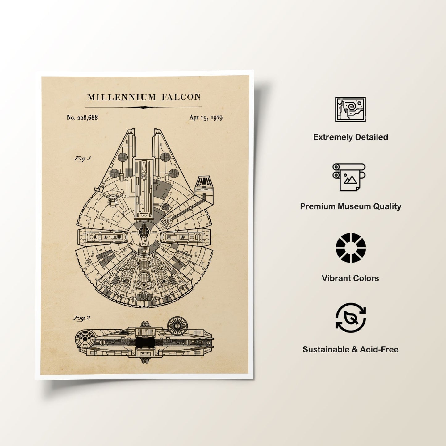 Millennium Falcon, Blueprint Patent Art