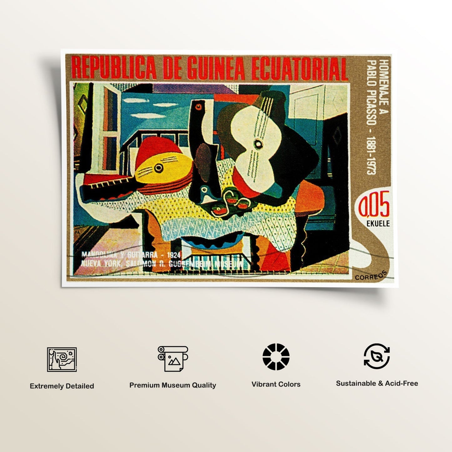 Mandolin and guitar by Picasso, Picasso Painting