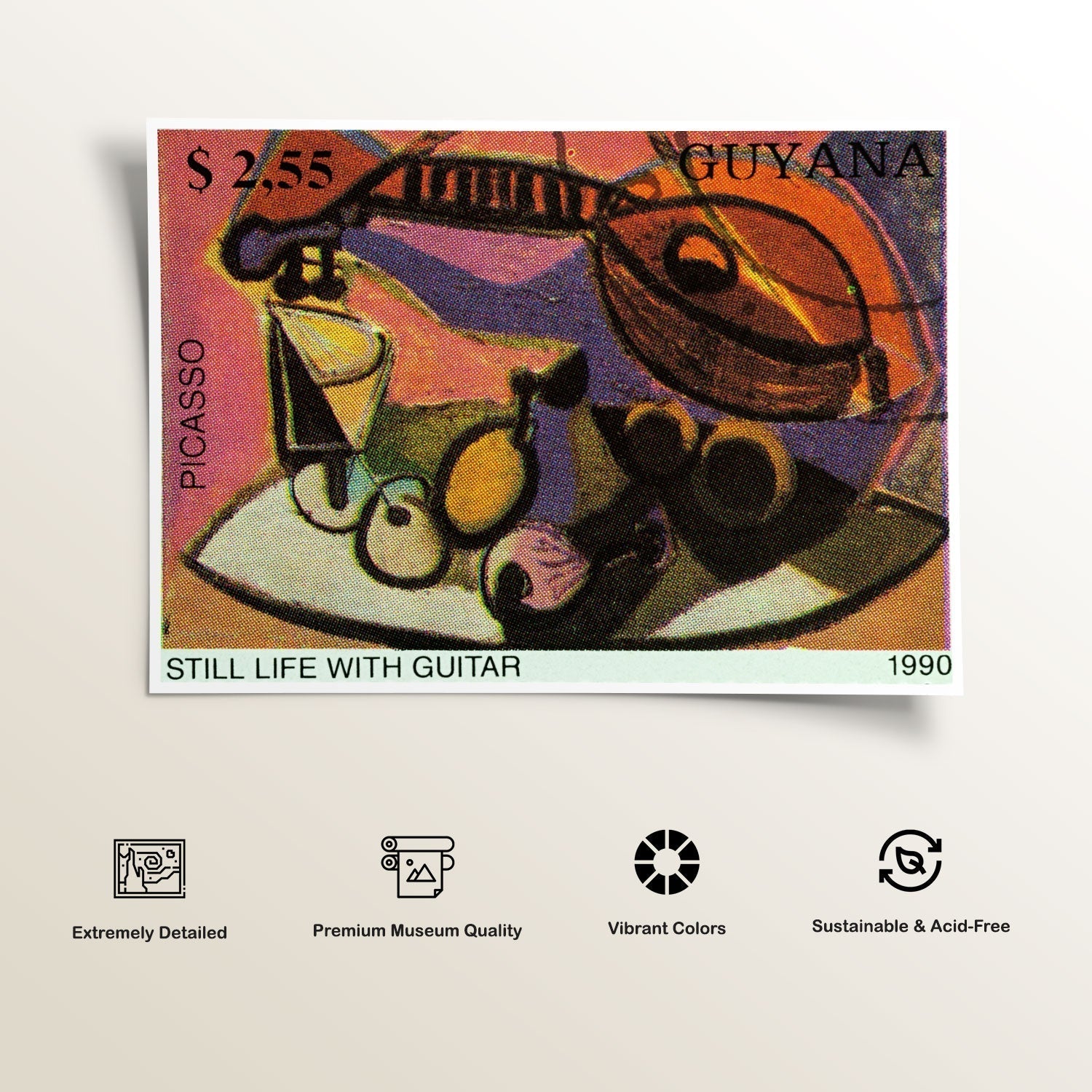 Still Life with Guitar, Picasso Painting
