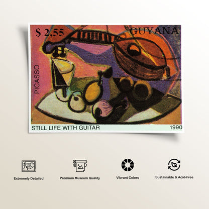 Still Life with Guitar, Picasso Painting