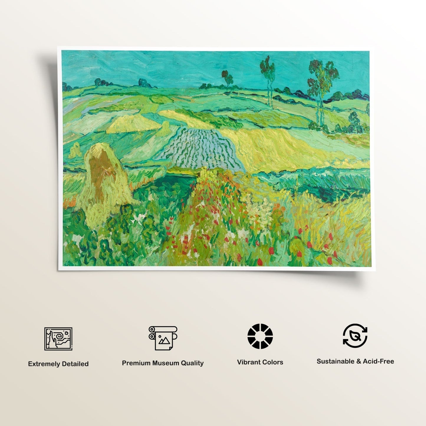 Die Ebene Von Auvers, Van Gogh Painting