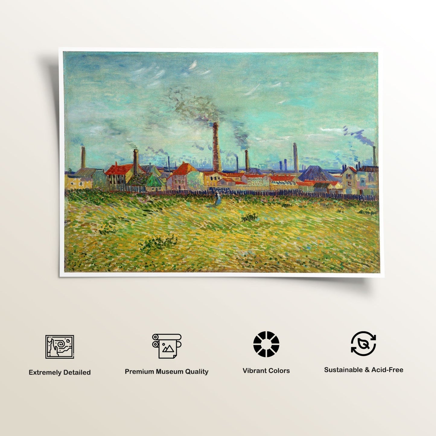 Factories at Clichy, Van Gogh Painting