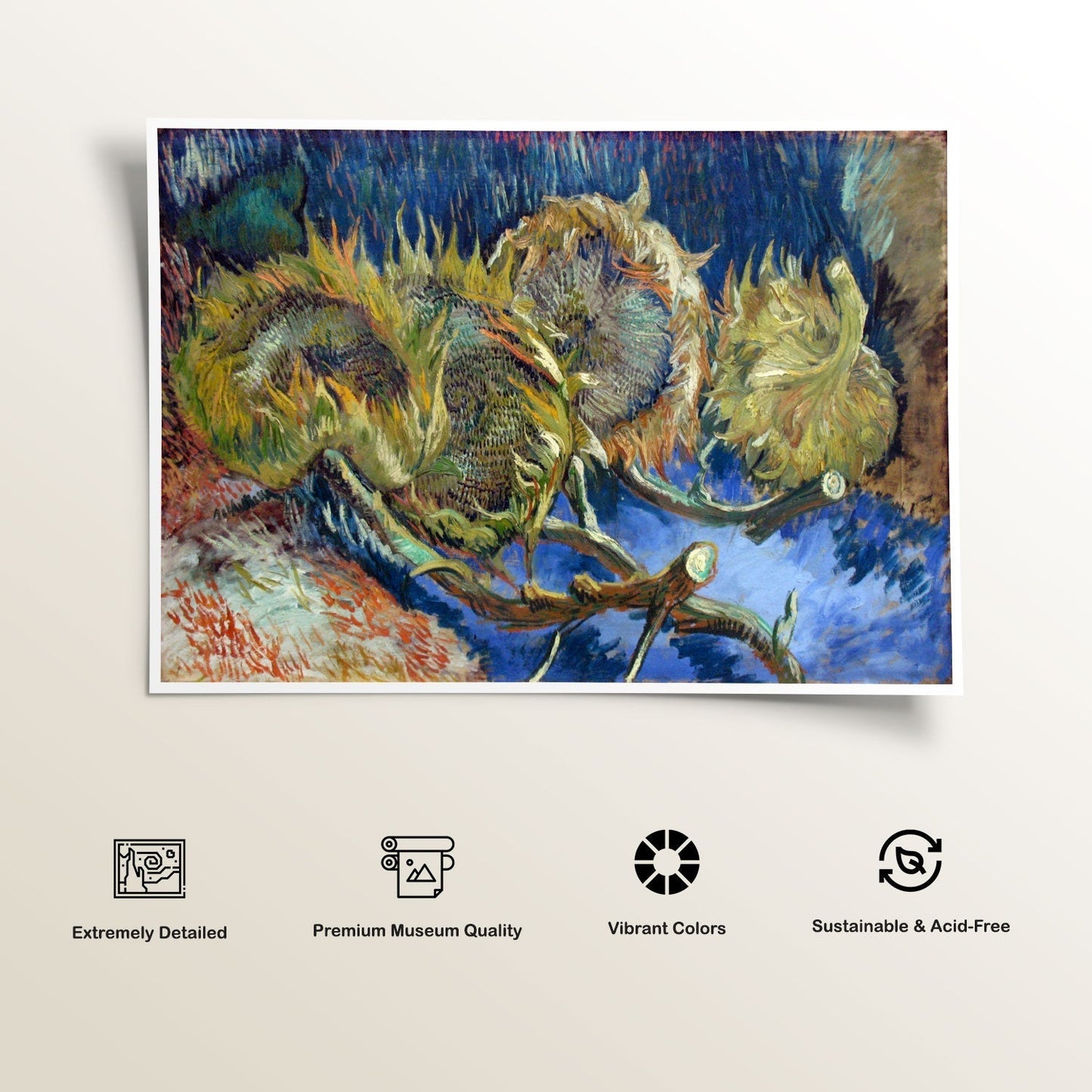 Four Withered Sunflowers, Van Gogh Painting