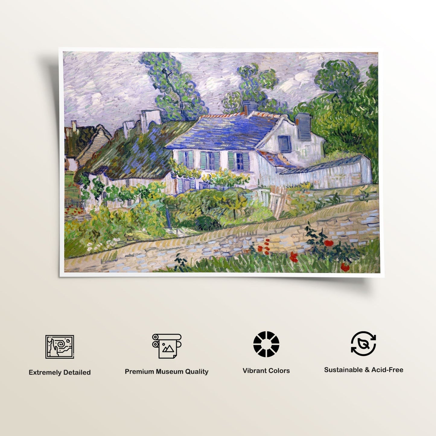 Houses at Auvers, Van Gogh Painting