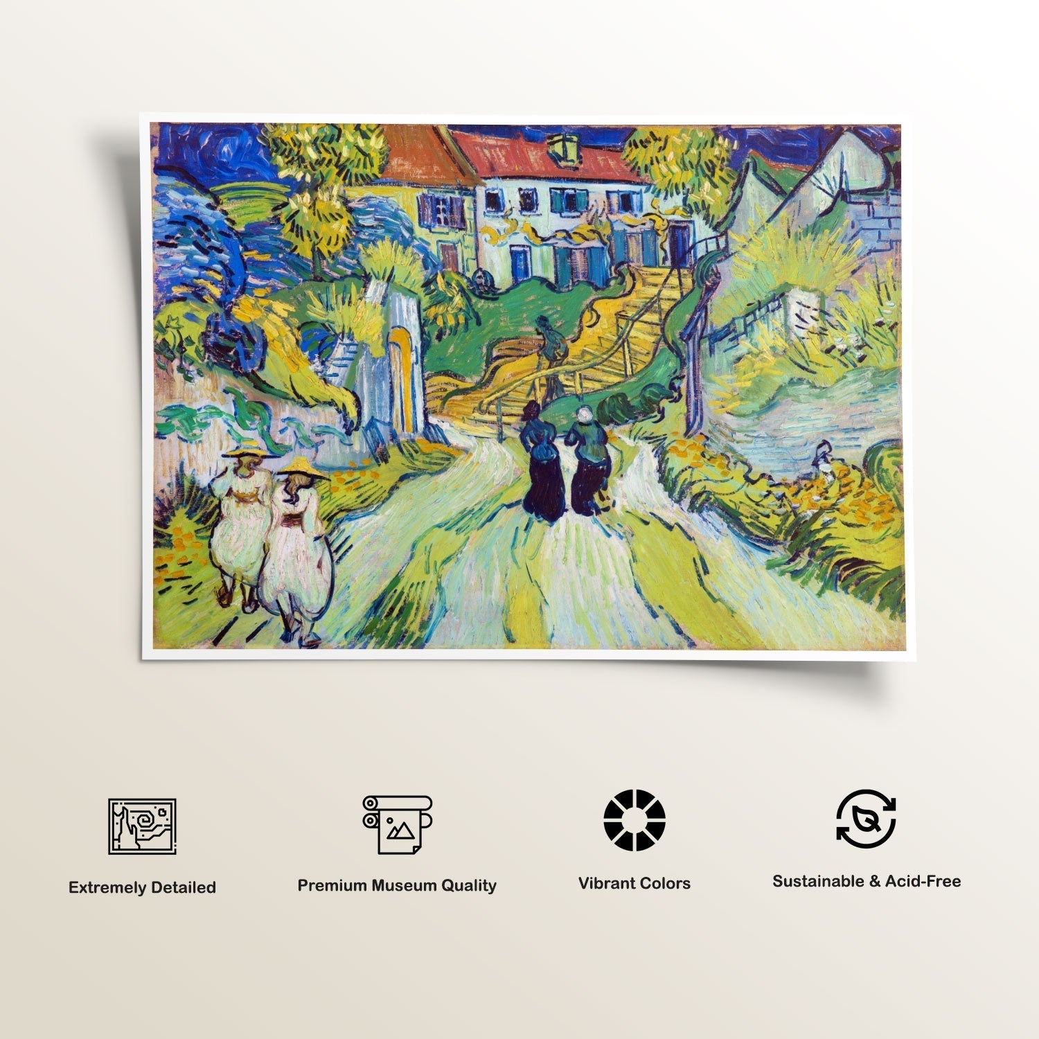 Stairway at Auvers, Van Gogh Painting