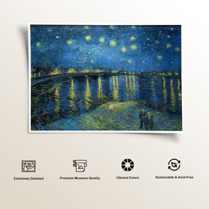 Starry Night Over the Rhone, Van Gogh Painting