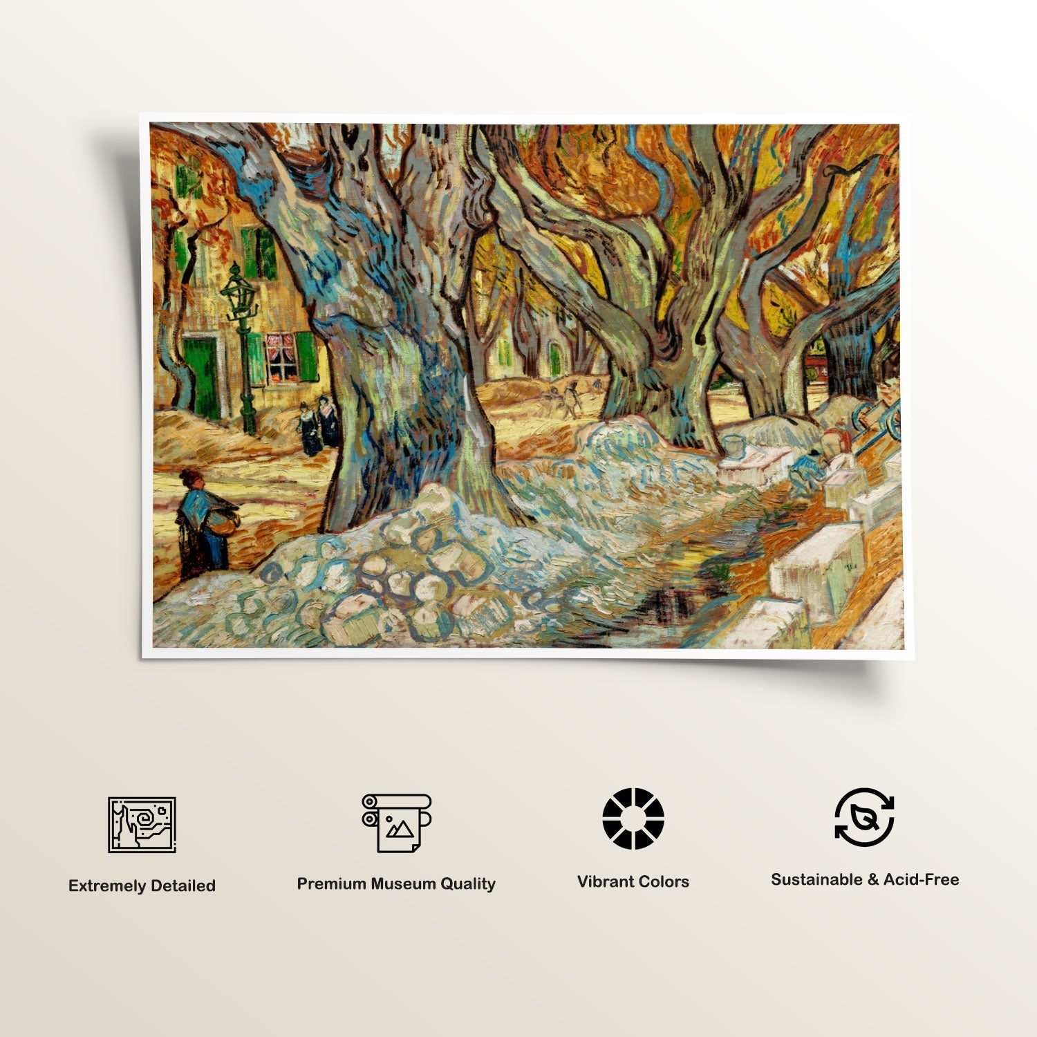 The Large Plane Trees, Van Gogh Painting
