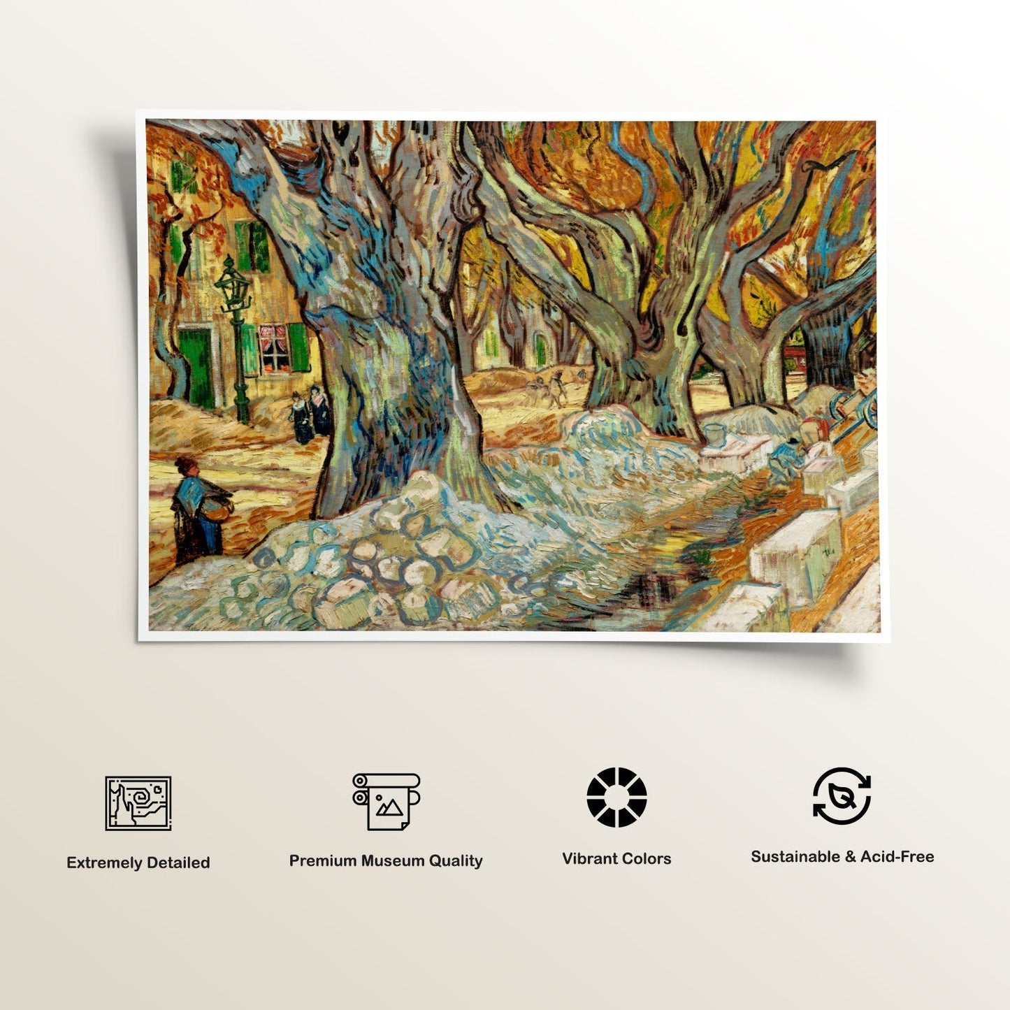 The Large Plane Trees, Van Gogh Painting