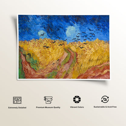 Wheatfield with Crows, Van Gogh Painting