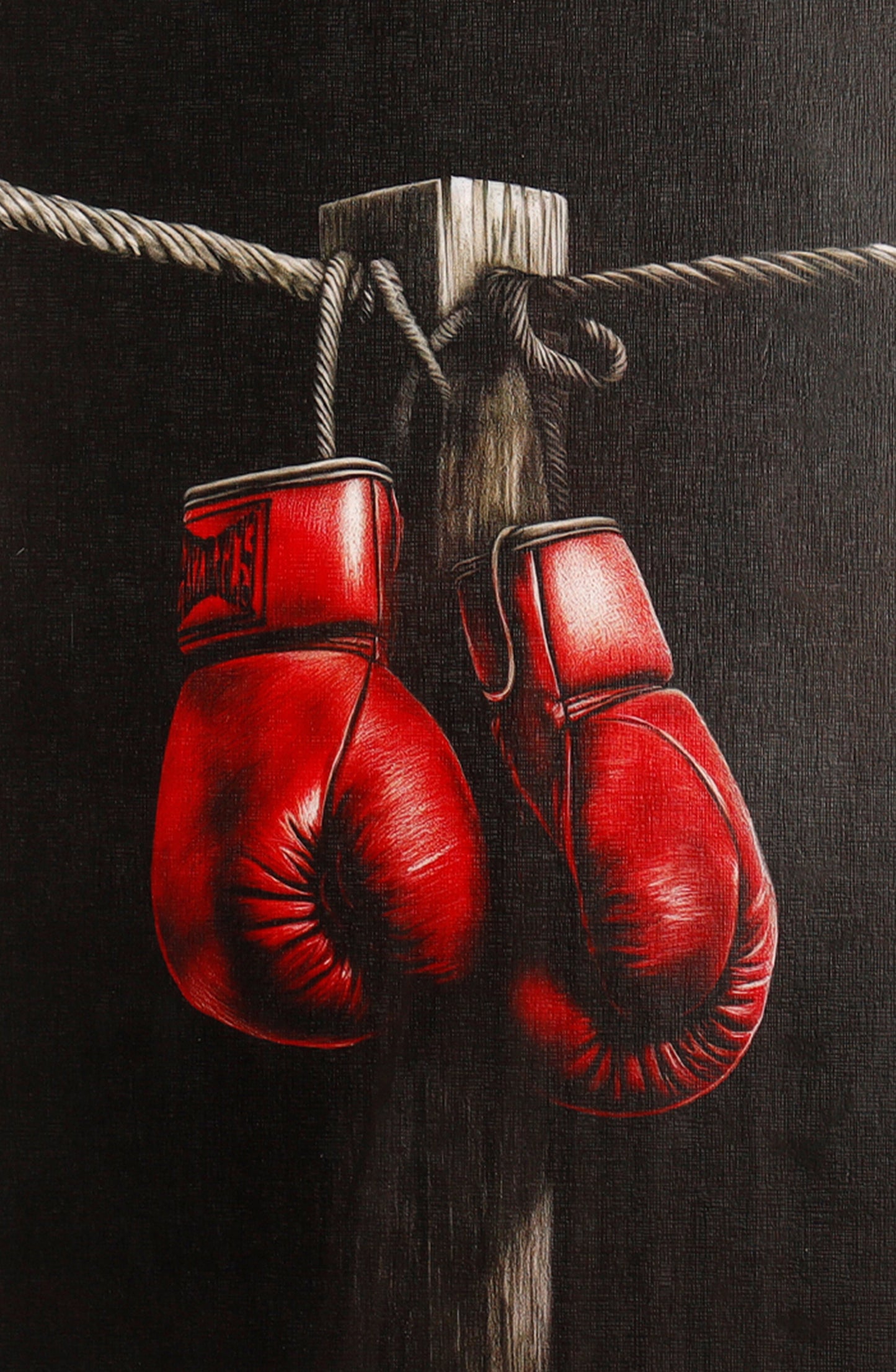 Resting Gloves: A Symbol of Hard-Fought Battles in the Ring Wall Poster