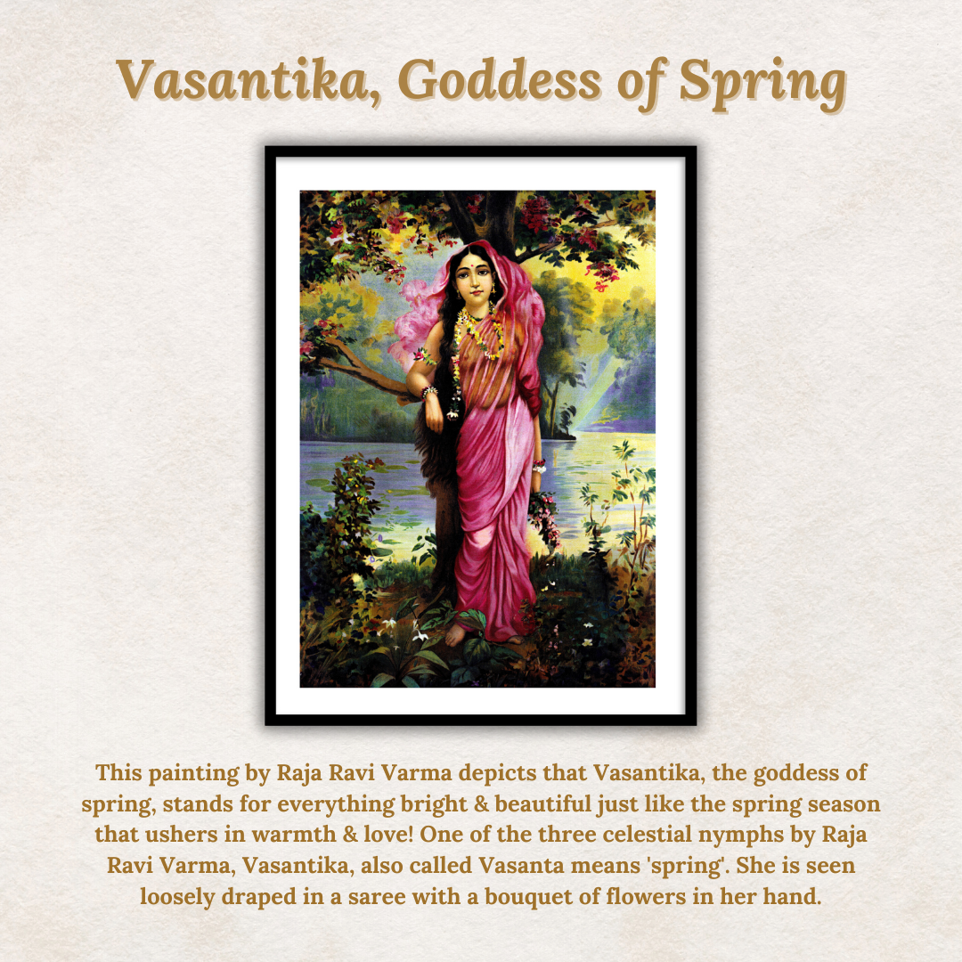 Vasantika by Raja Ravi Varma Home Wall Art Painting
