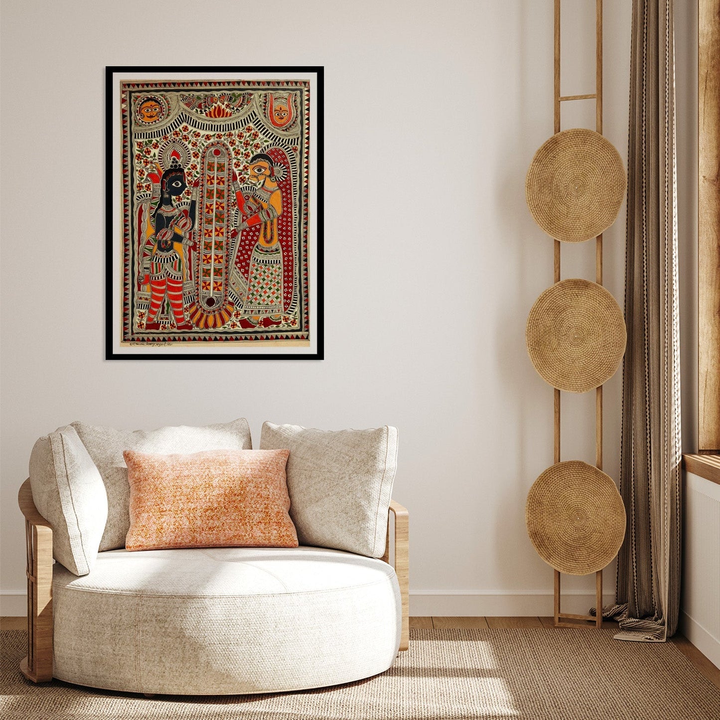 Rama Sita Madhubani Painting, Art