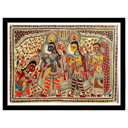 Ram Laxman Madhubani Painting, Framed Art