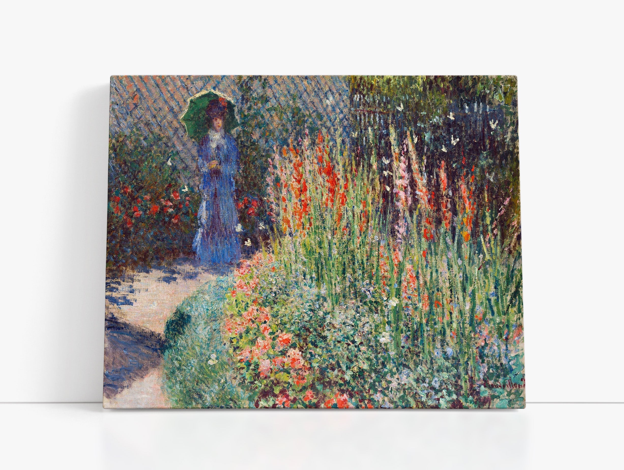 Claude Monet's Rounded Flower Bed // Wall Art Print