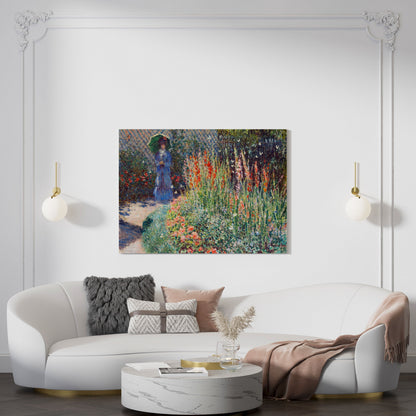 Claude Monet's Rounded Flower Bed // Wall Art Print