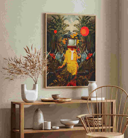 SHE CAME FROM THE WILDERNESS , SURREAL ART PRINTS