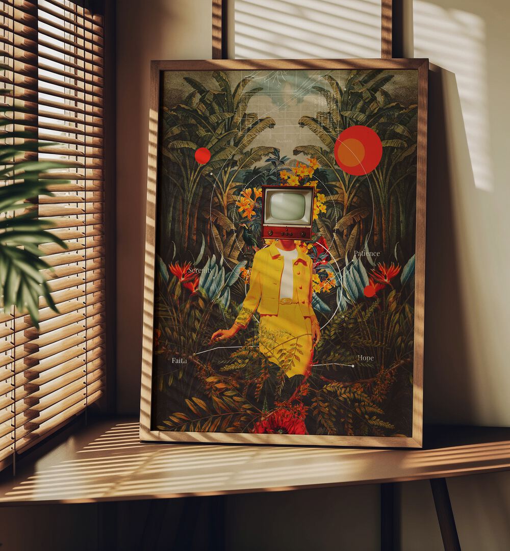 SHE CAME FROM THE WILDERNESS , SURREAL ART PRINTS