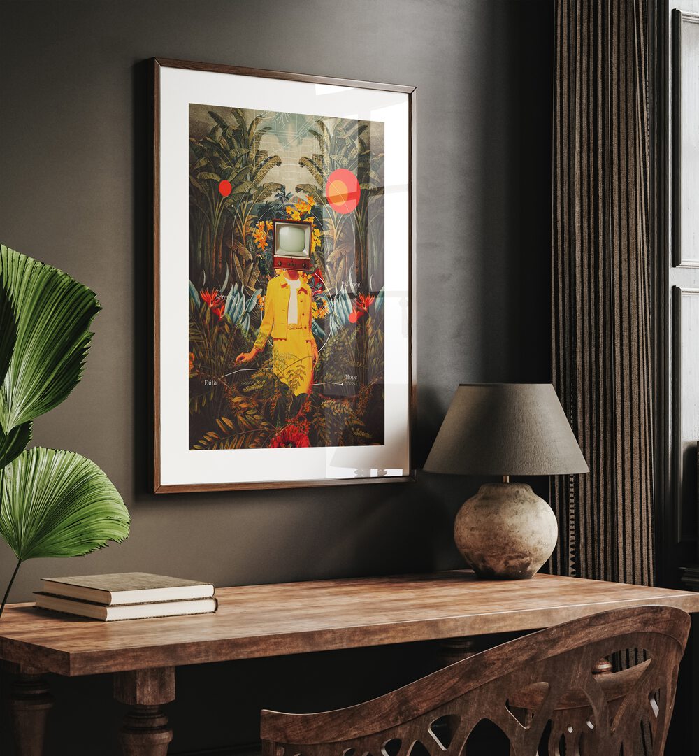 SHE CAME FROM THE WILDERNESS , SURREAL ART PRINTS