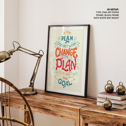 Change the plan, not the goal, Motivational Poster
