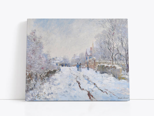 Claude Monet's Snow at Argenteuil // Wall Art Print