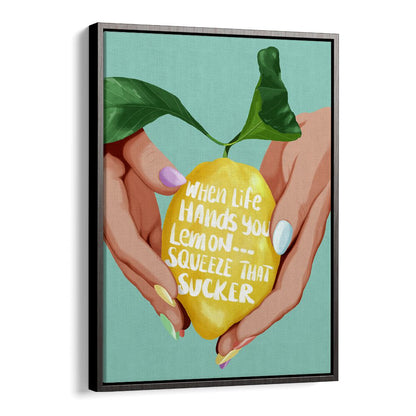 Bright and vibrant SQUEEZE THAT LEMON, KITCHEN POSTERS add fun and color to your kitchen decor. Perfect for inspiring creativity!