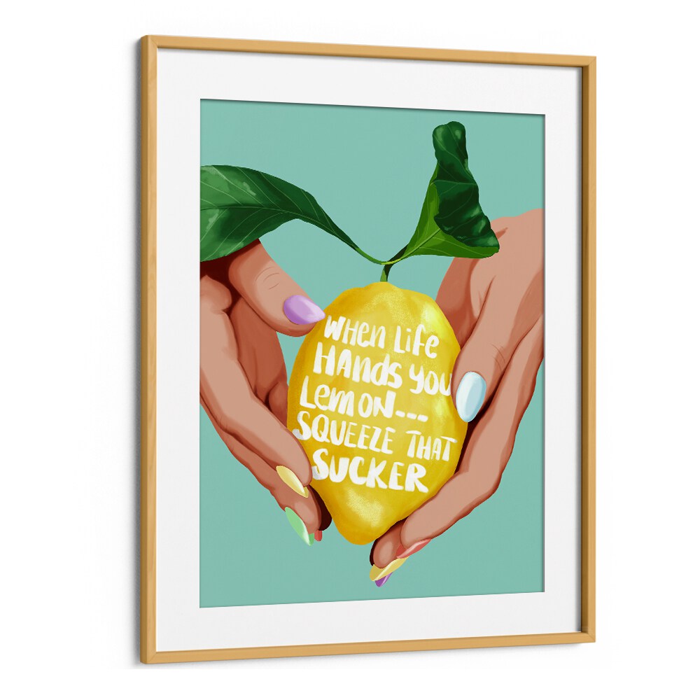 Bright and playful SQUEEZE THAT LEMON, KITCHEN POSTERS bring joy and color to your culinary space. Perfect kitchen art!
