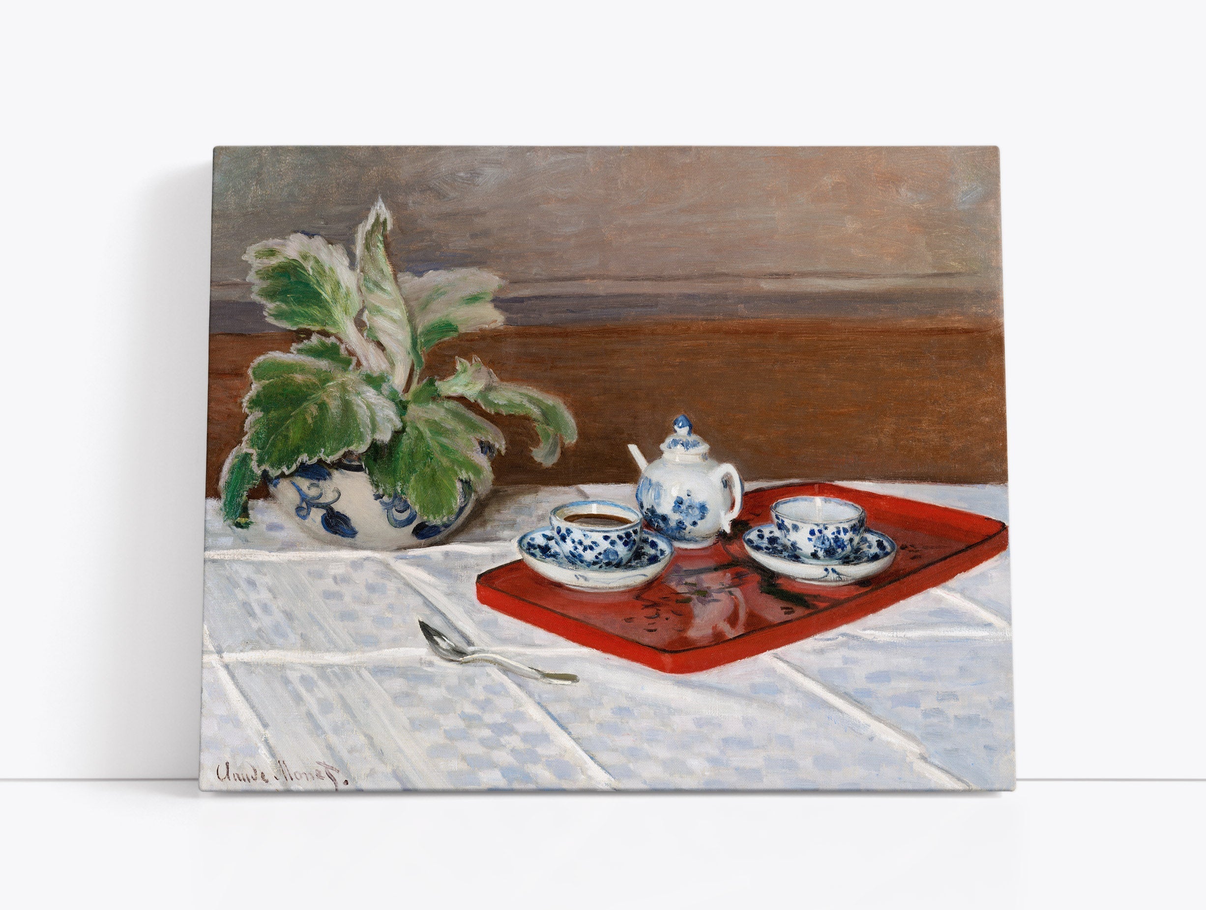 Claude Monet's Still Life, Tea Service // Wall Art Print