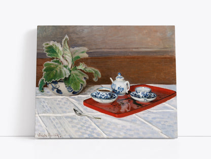 Claude Monet's Still Life, Tea Service // Wall Art Print