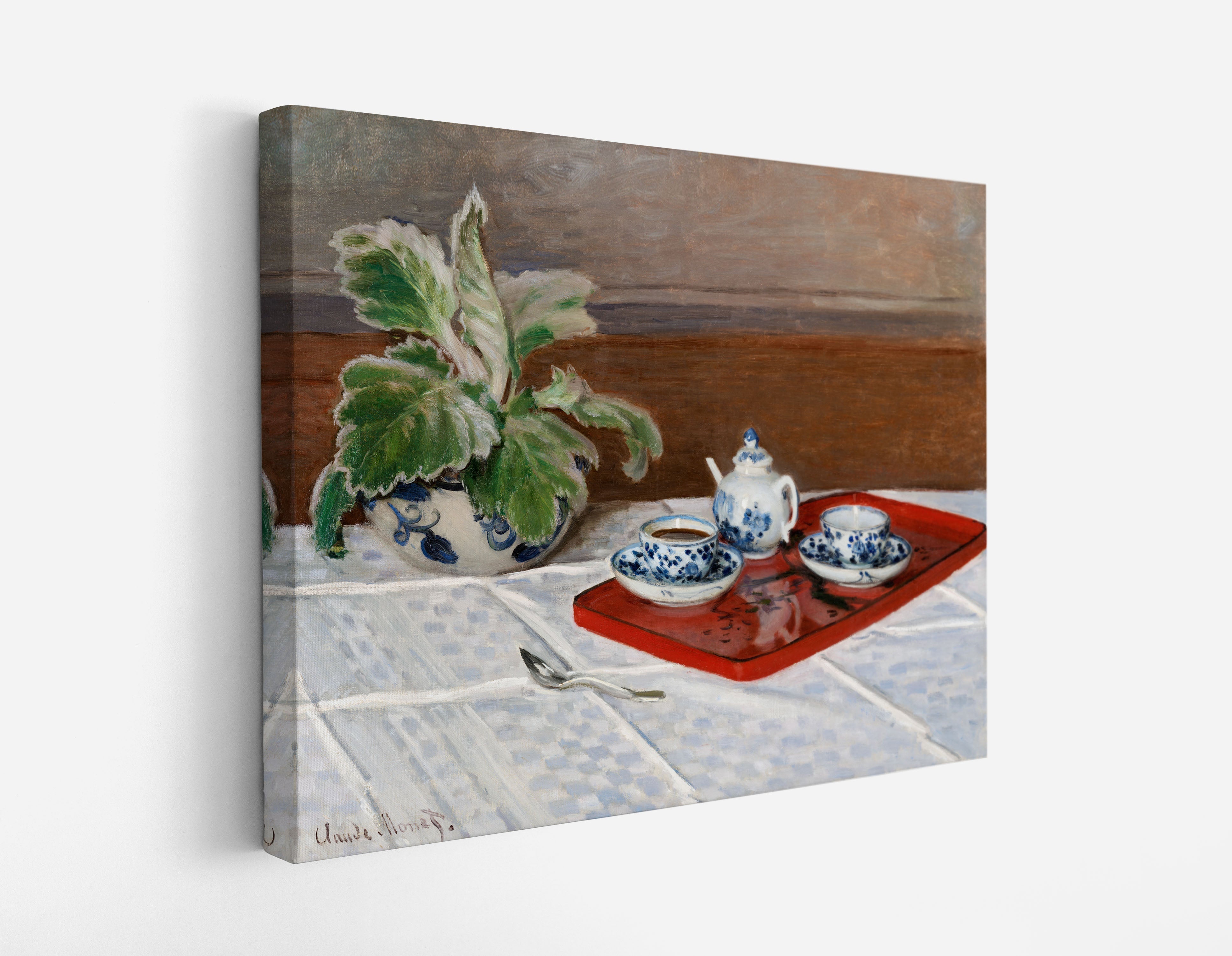 Claude Monet's Still Life, Tea Service // Wall Art Print