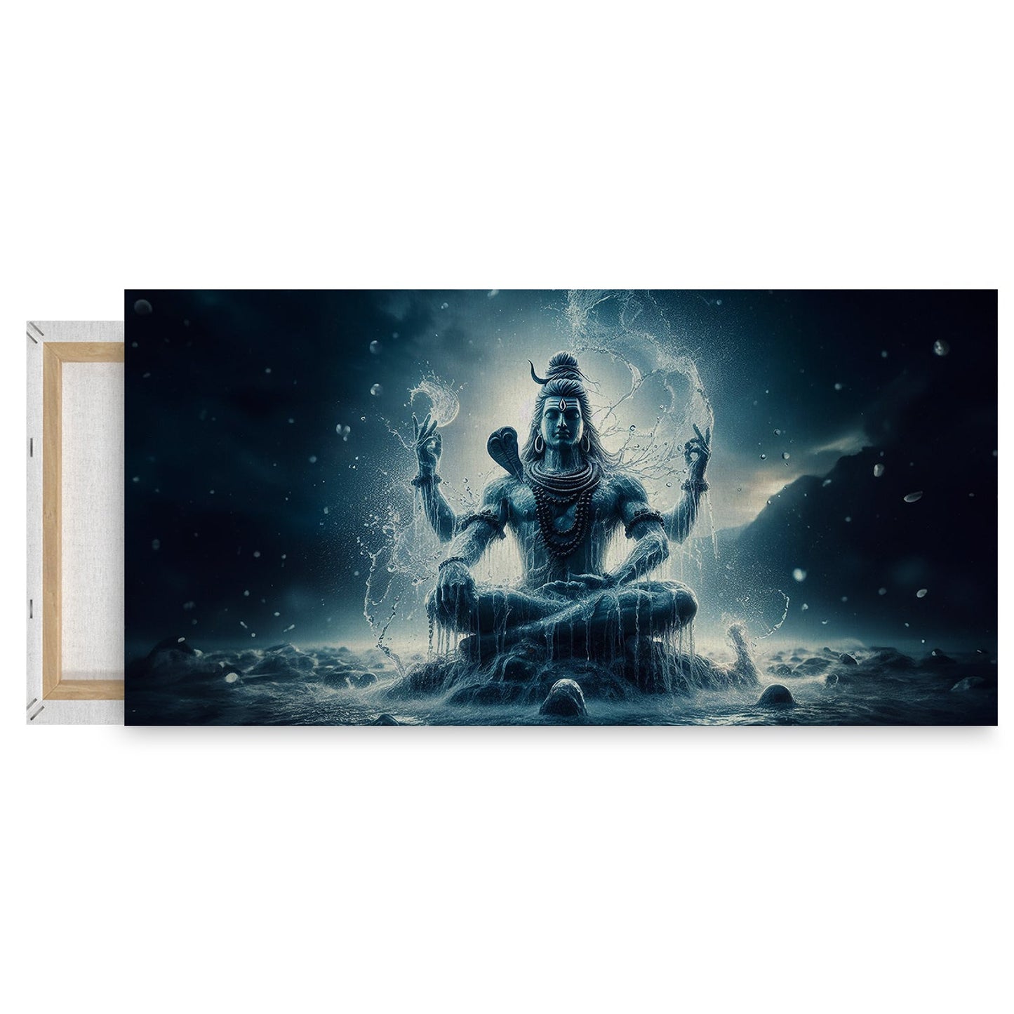 Water form lord shiva Canvas Wall Painting for Living Room, Bedroom, Office.