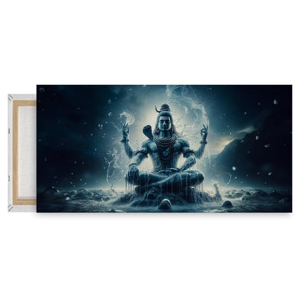 Water form lord shiva Canvas Wall Painting for Living Room, Bedroom, Office.