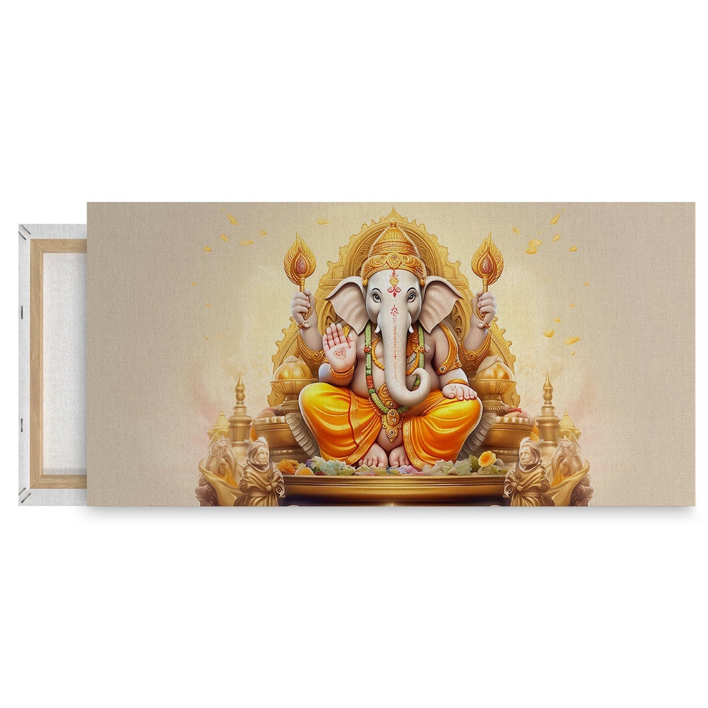 Illustration Ganesha Canvas Wall Painting for Living Room, Bedroom, Office.