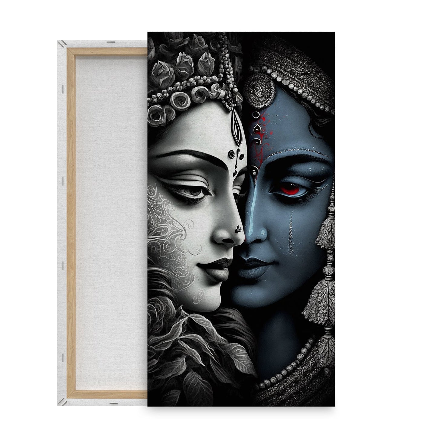 Shree Krishna Radha illustration Canvas Wall Painting for Living Room, Bedroom, Office.