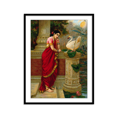Damyanti & Kadambari by Ravi Varma - Set of 2 Wall Art