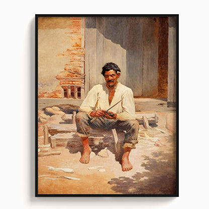 Almeida Junior - Caipira Picando Fumo, 1893