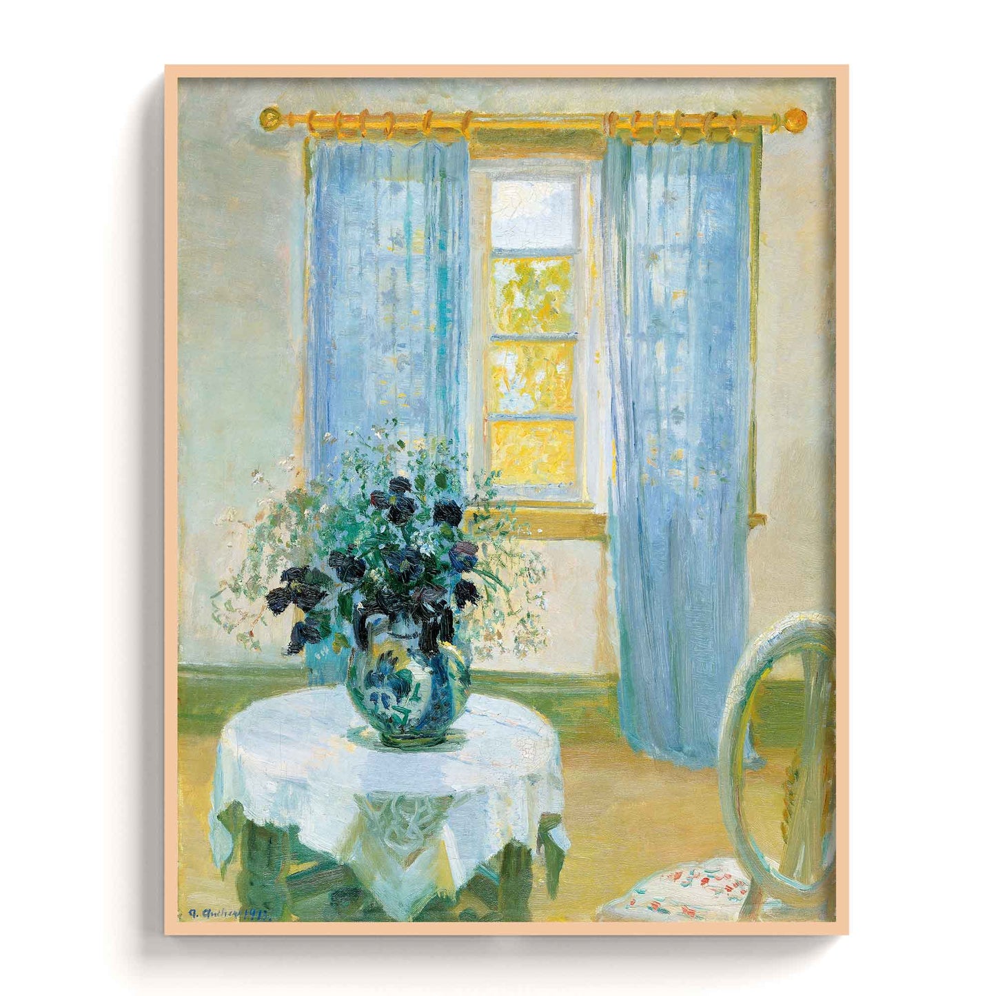 Anna Ancher – Interior with clematis, 1913