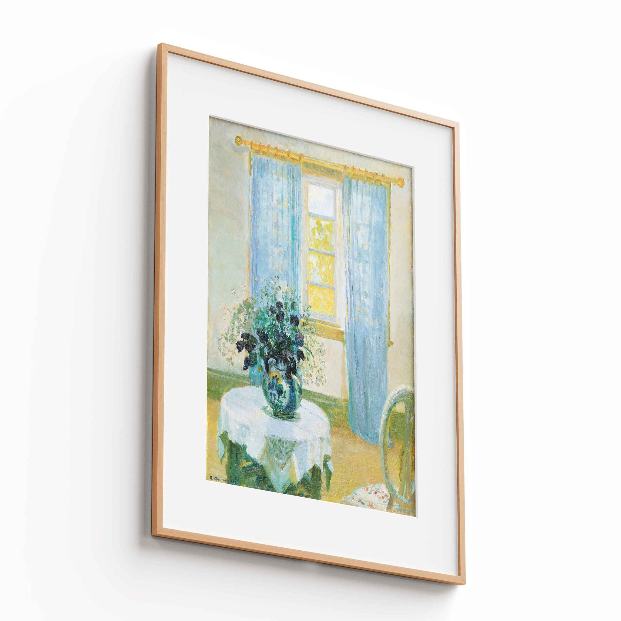 Anna Ancher – Interior with clematis, 1913