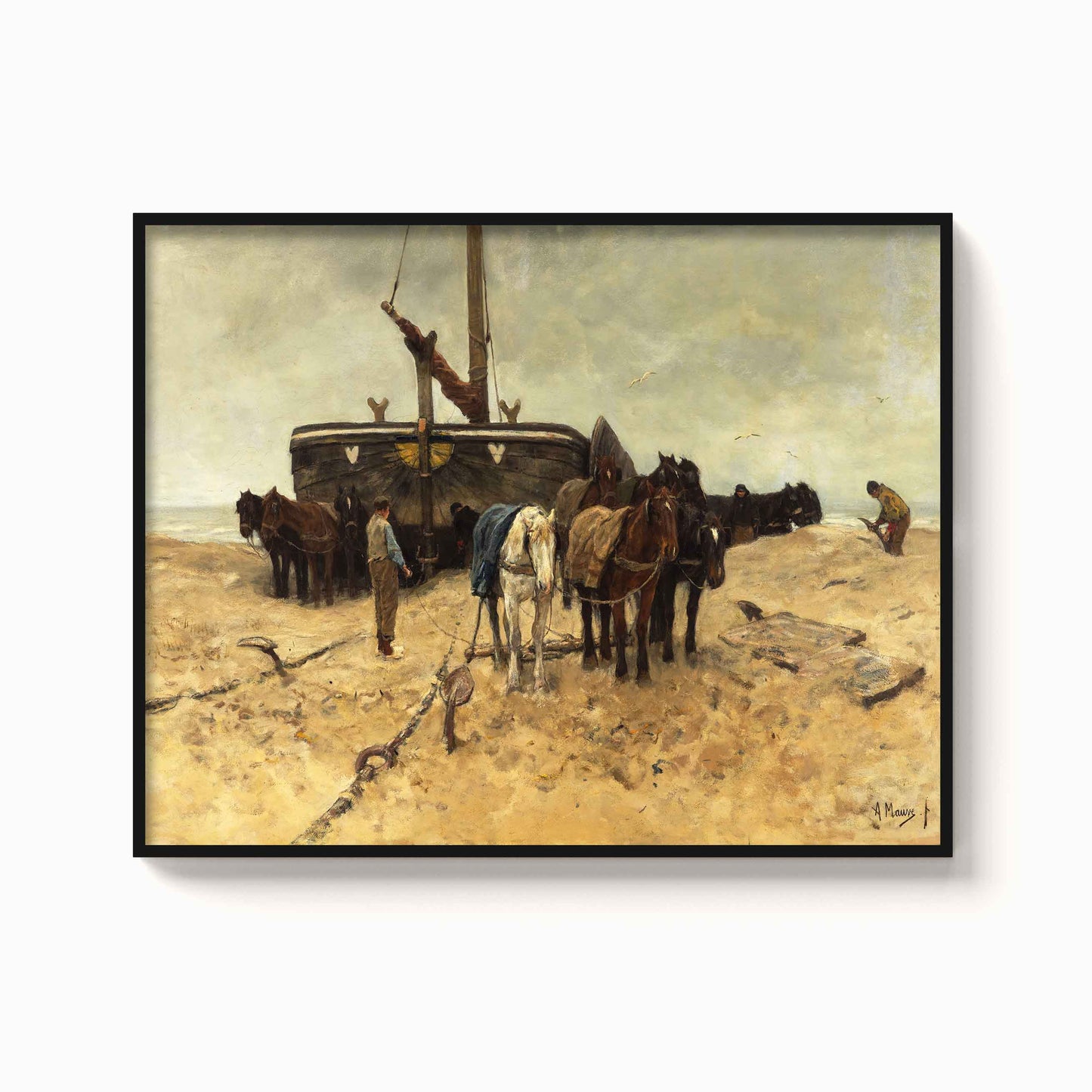 Anton Mauve – Fishing boat on the beach, 1882