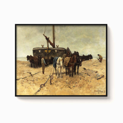 Anton Mauve – Fishing boat on the beach, 1882