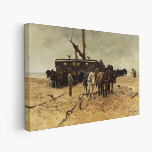 Anton Mauve – Fishing boat on the beach, 1882