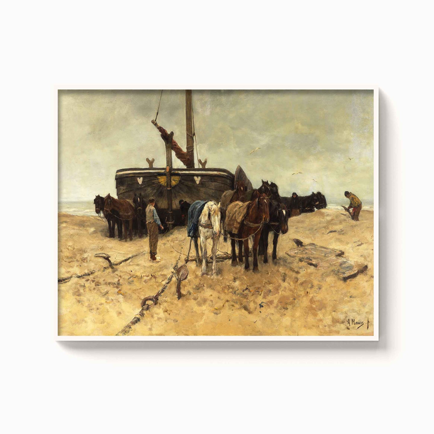 Anton Mauve – Fishing boat on the beach, 1882