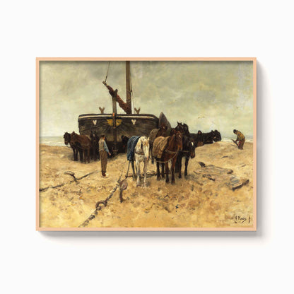 Anton Mauve – Fishing boat on the beach, 1882