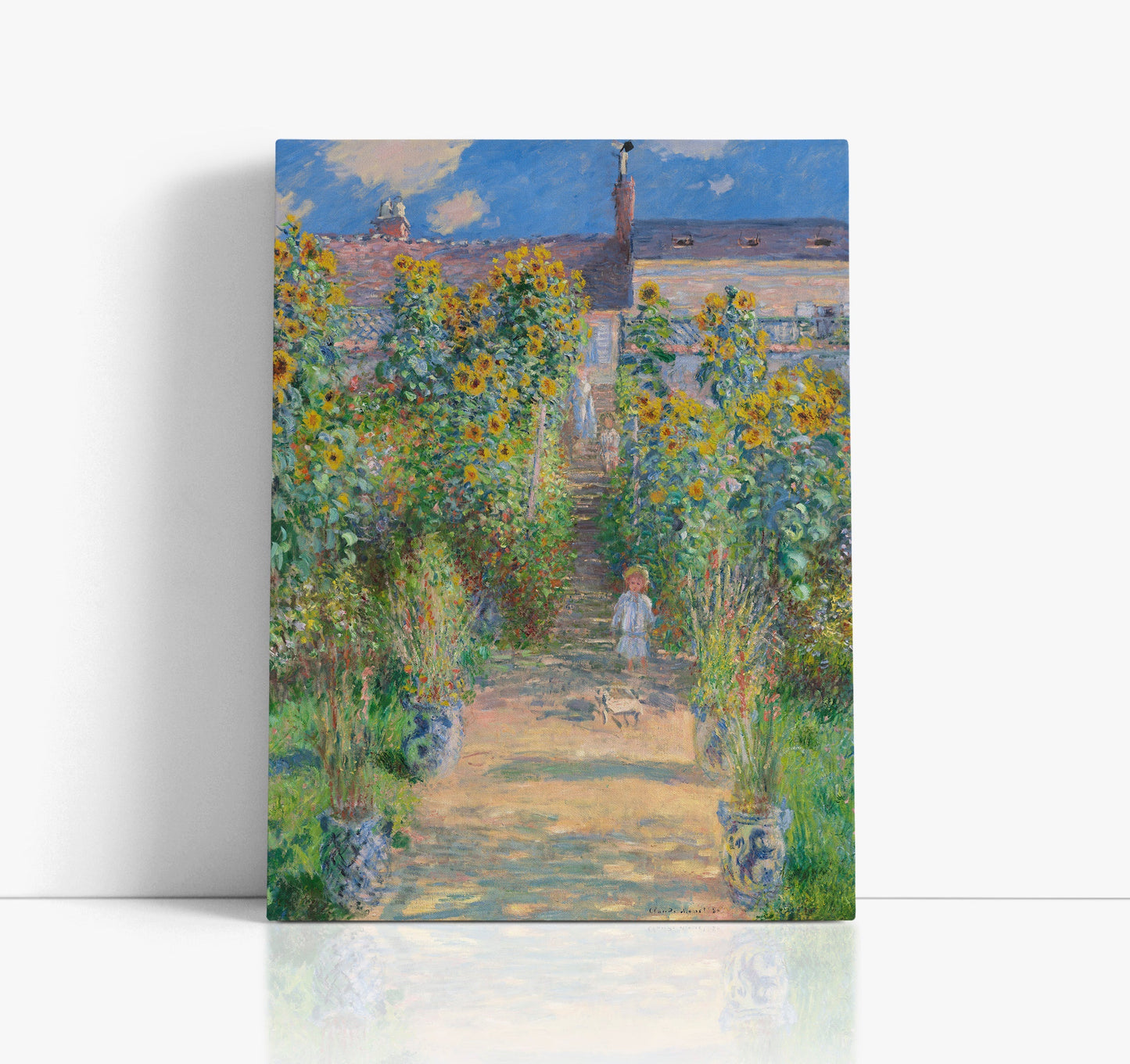 Claude Monet's The Artist's Garden at Vétheuil // Wall Art Print