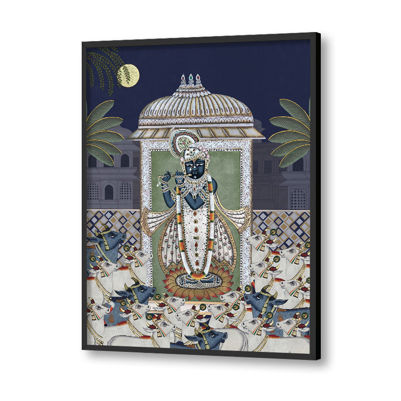 Shrinathji & Cows 1 - Blue